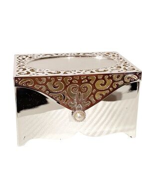 Jewelry Box Things Remembered Silver Colored Filigree Keepsake NEW